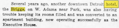 Hotel Briggs - Jan 1964 Article Mentions Converting To Apartments (newer photo)
